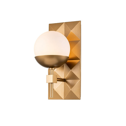 Lucas McKearn Deco 1 Light Bath/Vanity, Laquered Gold/Opal Etched - BB1005LG-1