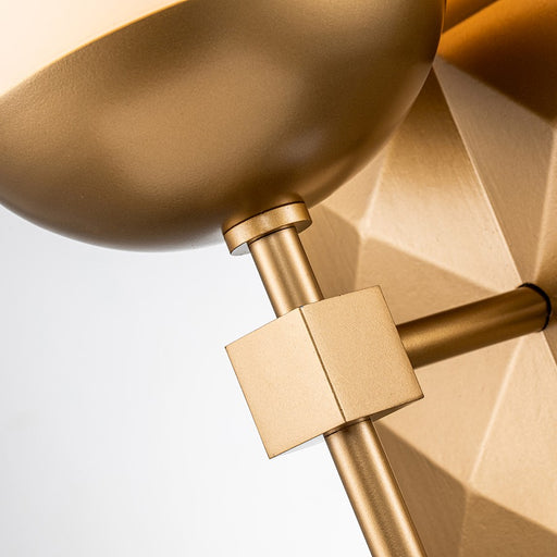 Lucas McKearn Deco 1 Light Bath/Vanity, Laquered Gold/Opal Etched