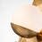 Lucas McKearn Deco 1 Light Bath/Vanity, Laquered Gold/Opal Etched