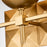 Lucas McKearn Deco 3 Light Bath/Vanity, Laquered Gold/Opal Etched