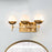 Lucas McKearn Deco 3 Light Bath/Vanity, Laquered Gold/Opal Etched