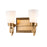 Lucas McKearn Lemuria 2Lt Bath/Vanity, Laquered Gold/Opal Etched - BB1006LG-2