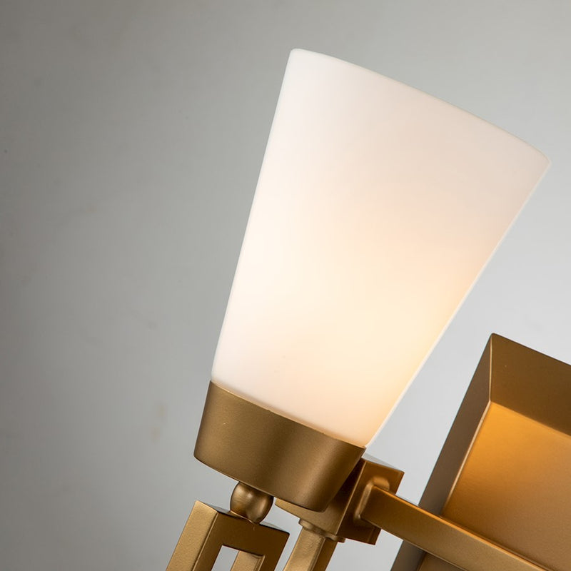 Lucas McKearn Lemuria 2Lt Bath/Vanity, Laquered Gold/Opal Etched