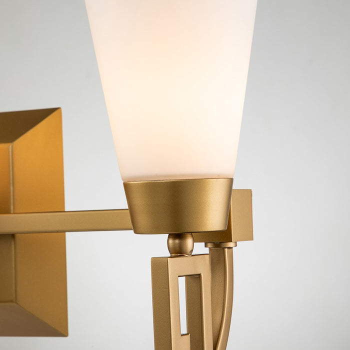 Lucas McKearn Lemuria 3Lt Bath/Vanity, Laquered Gold/Opal Etched