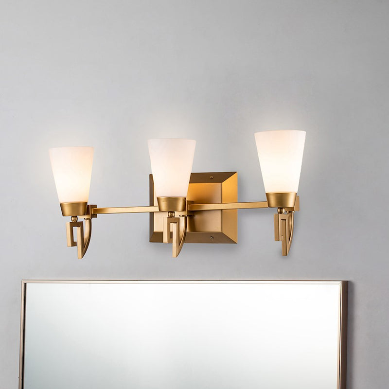 Lucas McKearn Lemuria 3Lt Bath/Vanity, Laquered Gold/Opal Etched