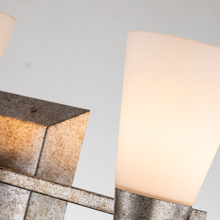 Lucas McKearn Lemuria 3 Light Bath/Vanity, Silver Leaf/Opal Etched