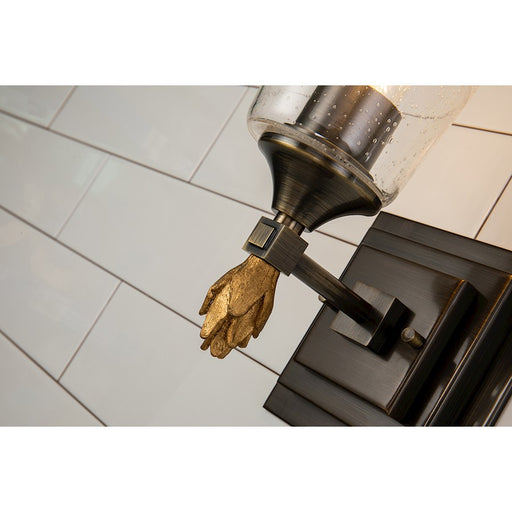 Lucas McKearn Vetiver 1 Light Bath/Vanity, Dark Bronze/Gold F1