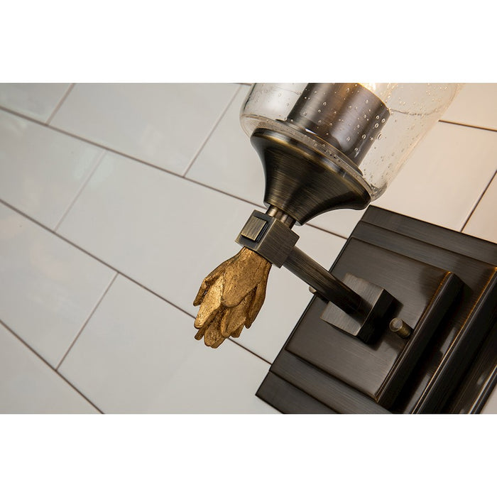 Lucas McKearn Vetiver 1 Light Bath/Vanity, Dark Bronze/Gold F1