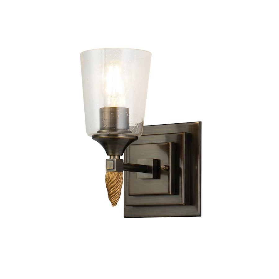 Lucas McKearn Vetiver 1 Light Bath/Vanity, Dark Bronze/Gold F2 - BB1022DB-1-F2G