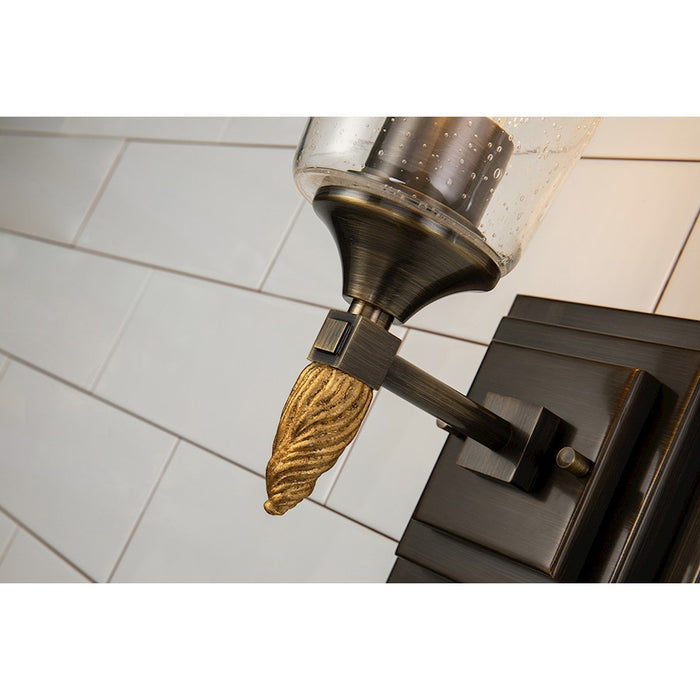 Lucas McKearn Vetiver 1 Light Bath/Vanity, Dark Bronze/Gold F2