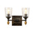 Lucas McKearn Vetiver 2 Light Bath/Vanity, Dark Bronze/Gold F1 - BB1022DB-2-F1G