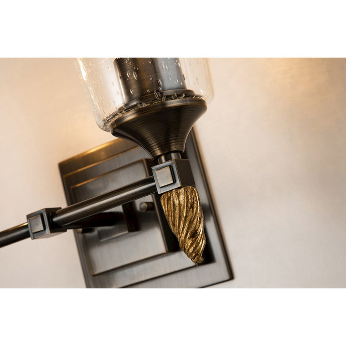 Lucas McKearn Vetiver 2 Light Bath/Vanity, Dark Bronze/Gold F2