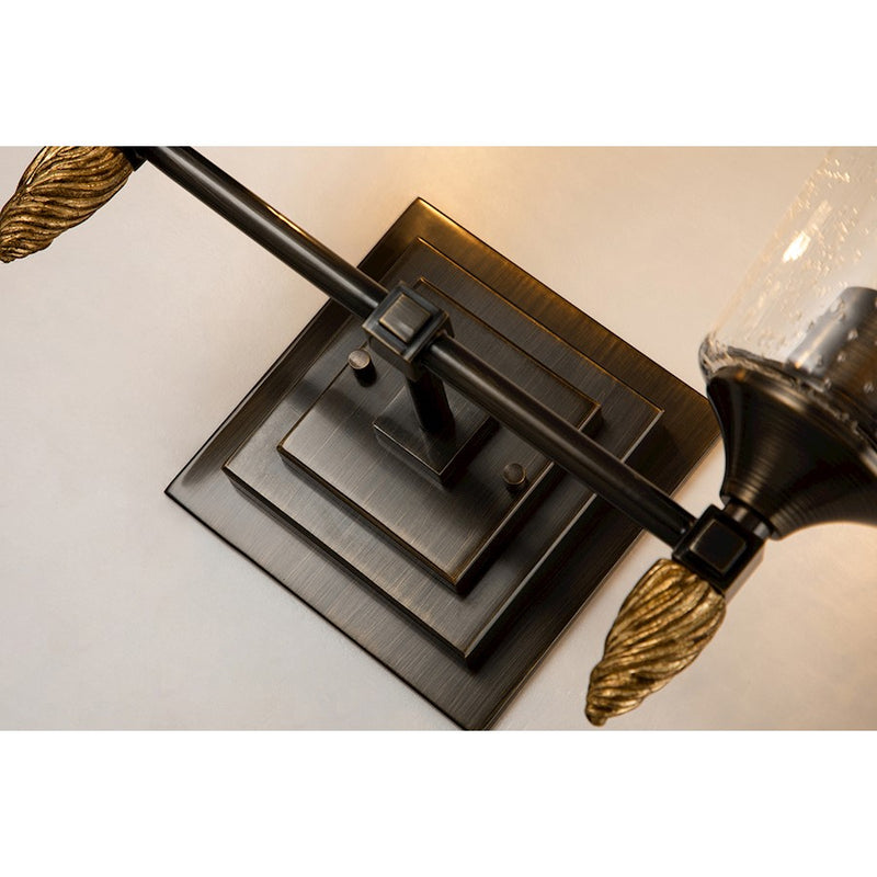 Lucas McKearn Vetiver 2 Light Bath/Vanity, Dark Bronze/Gold F2