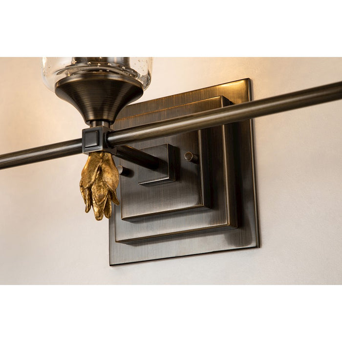 Lucas McKearn Vetiver 3 Light Bath/Vanity, Dark Bronze/Gold F1