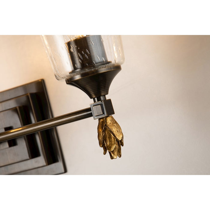 Lucas McKearn Vetiver 3 Light Bath/Vanity, Dark Bronze/Gold F1