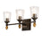 Lucas McKearn Vetiver 3 Light Bath/Vanity, Dark Bronze/Gold F2 - BB1022DB-3-F2G