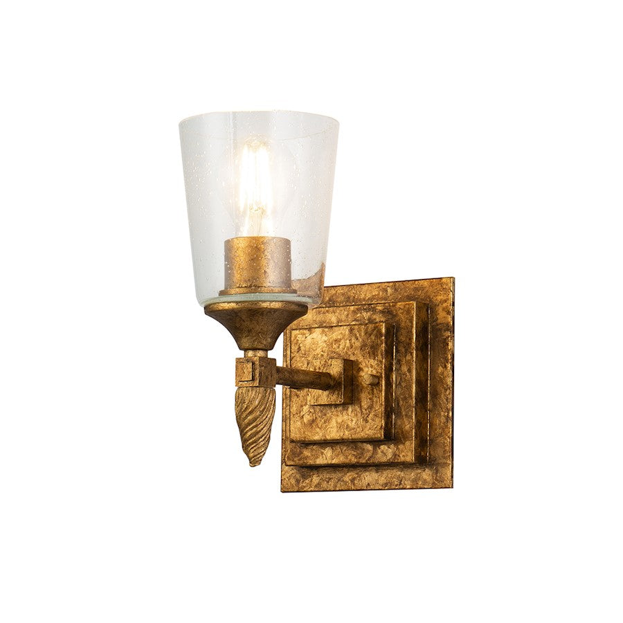 Lucas McKearn Vetiver 1 Light Bath/Vanity, Gold Leaf F2 - BB1022G-1-F2G