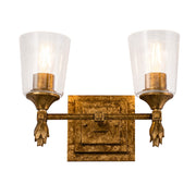 Lucas McKearn Vetiver 2 Light Bath/Vanity, Gold Leaf F1 - BB1022G-2-F1G