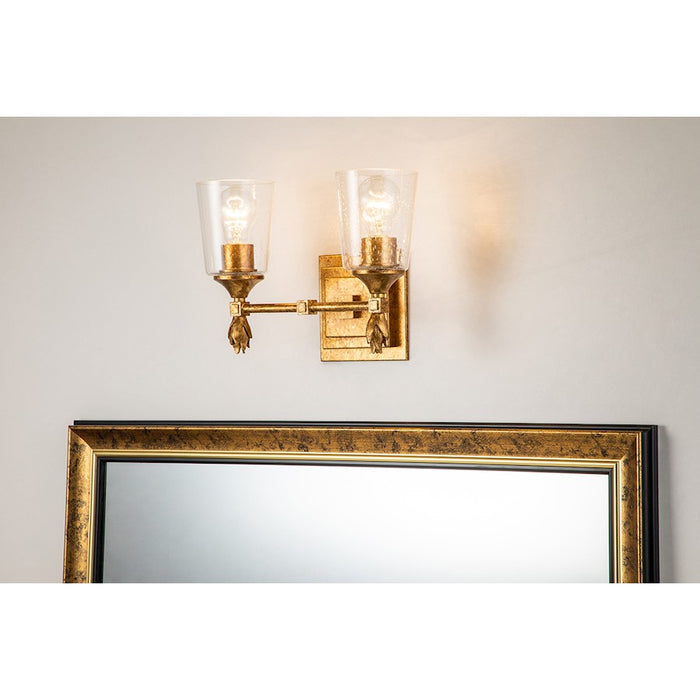 Lucas McKearn Vetiver 2 Light Bath/Vanity, Gold Leaf F1