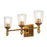 Lucas McKearn Vetiver 3 Light Bath/Vanity, Gold Leaf F2