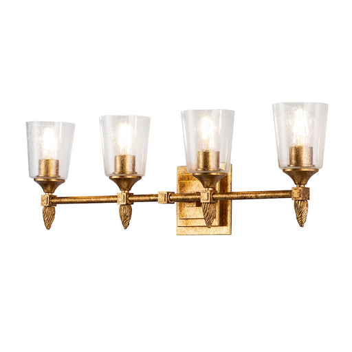 Lucas McKearn Vetiver 4 Light Bath/Vanity, Gold Leaf F2 - BB1022G-4-F2G