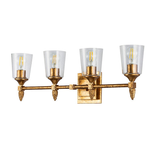Lucas McKearn Vetiver 4 Light Bath/Vanity, Gold Leaf F2