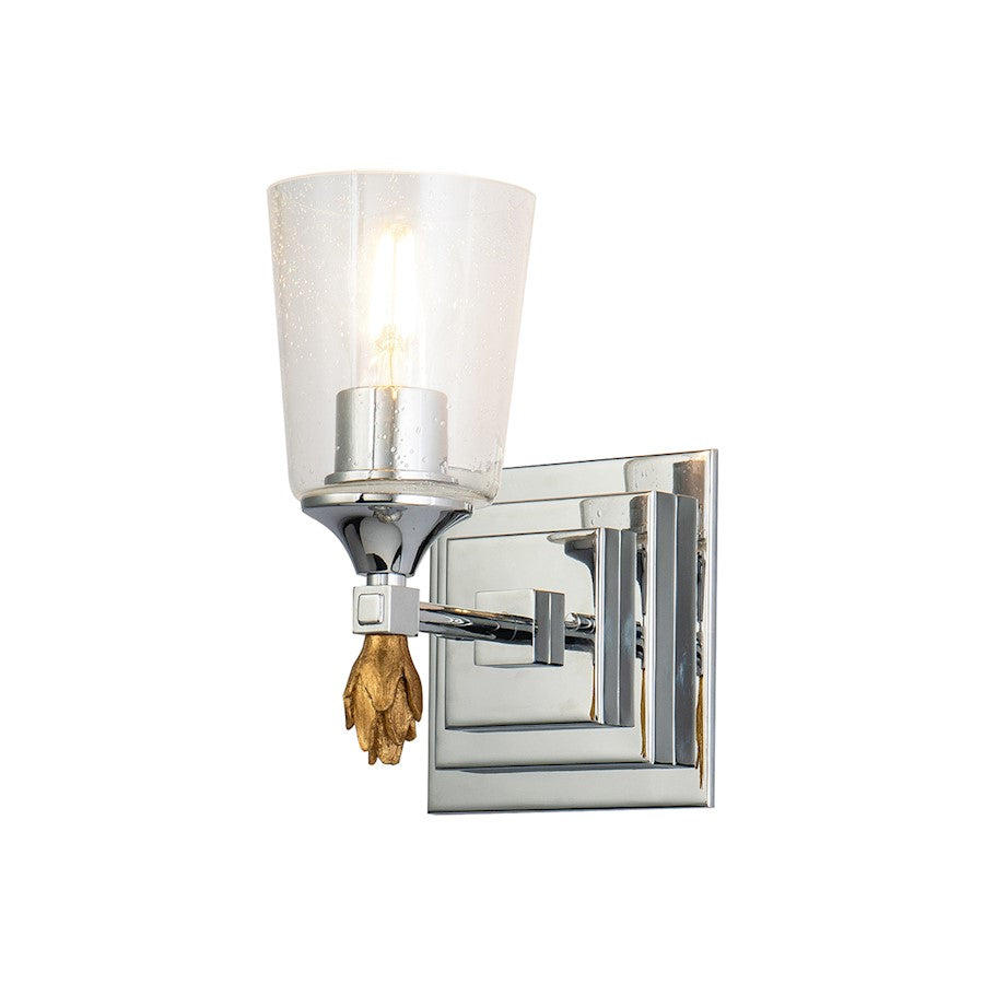 Lucas McKearn Vetiver 1 Light Bath/Vanity, Chrome/Gold F1 - BB1022PC-1-F1G