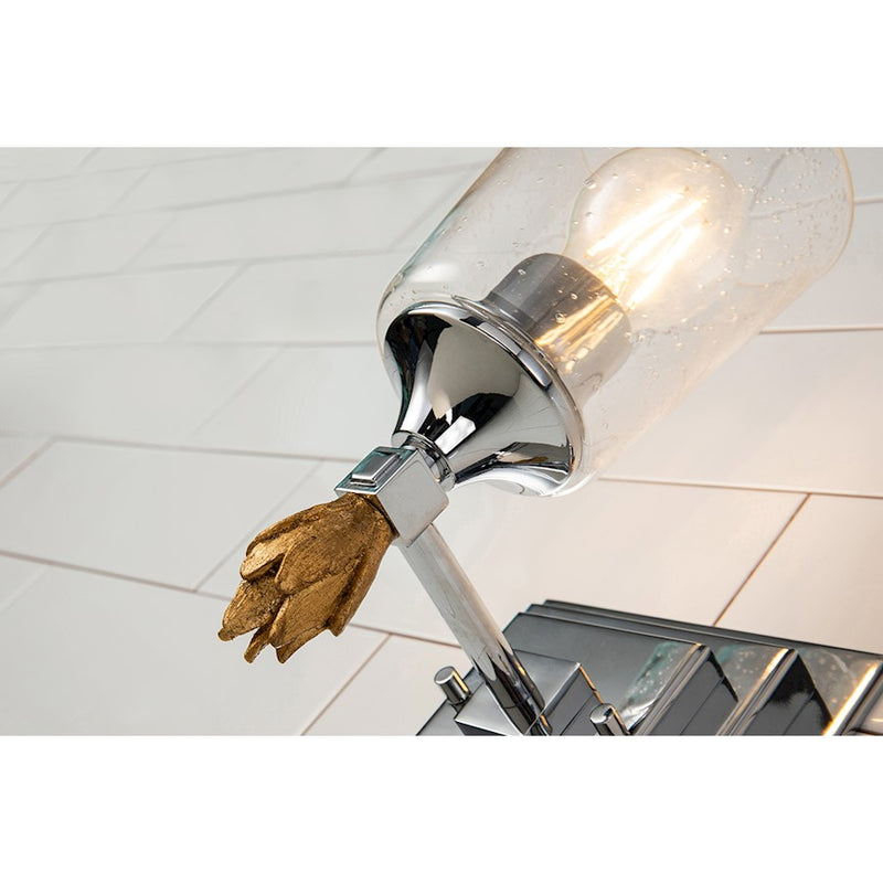 Lucas McKearn Vetiver 1 Light Bath/Vanity, Chrome/Gold F1