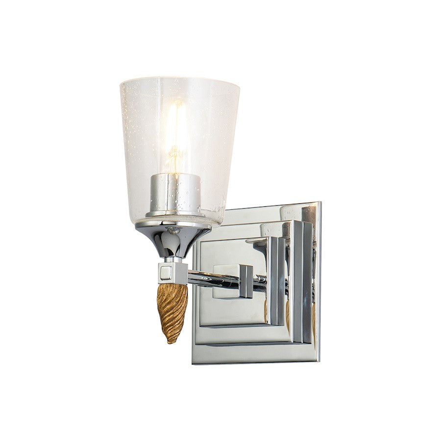 Lucas McKearn Vetiver 1 Light Bath/Vanity, Chrome/Gold F2 - BB1022PC-1-F2G
