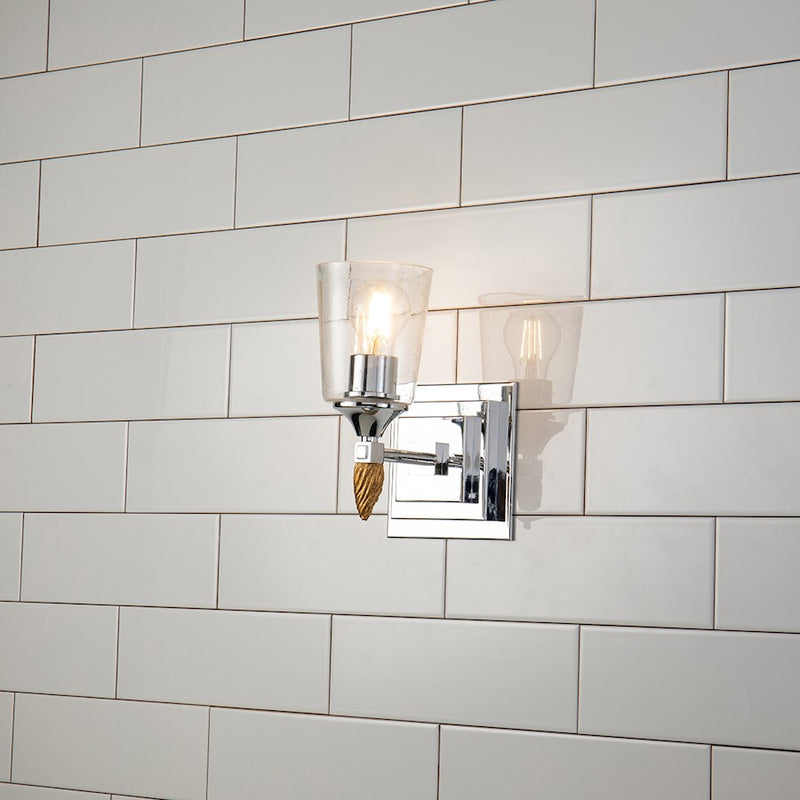 Lucas McKearn Vetiver 1 Light Bath/Vanity, Chrome/Gold F2