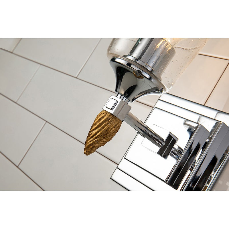 Lucas McKearn Vetiver 1 Light Bath/Vanity, Chrome/Gold F2