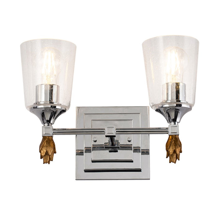 Lucas McKearn Vetiver 2 Light Bath/Vanity, Chrome/Gold F1 - BB1022PC-2-F1G