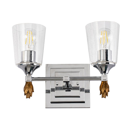Lucas McKearn Vetiver 2 Light Bath/Vanity, Chrome/Gold F1