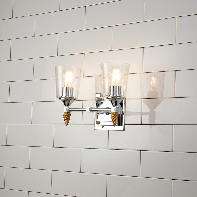Lucas McKearn Vetiver 2Lt Bath/Vanity, Chrome/Silver F1
