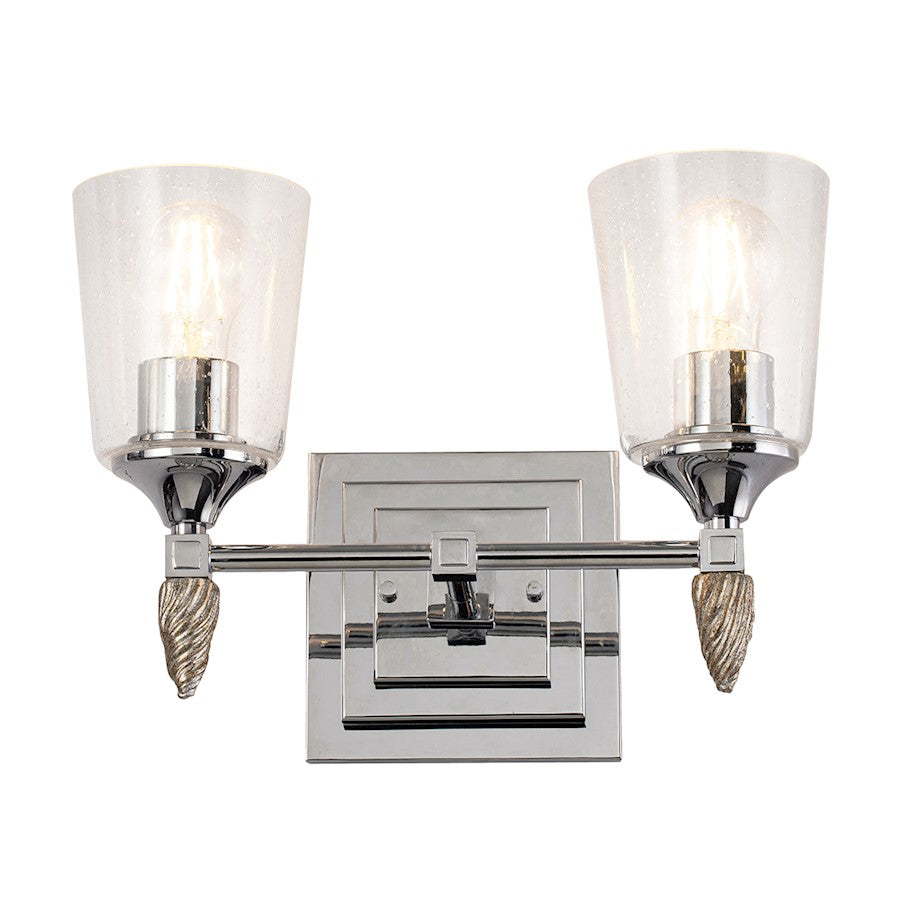 Lucas McKearn Vetiver 2Lt Bath/Vanity, Chrome/Silver F2 - BB1022PC-2-F2S