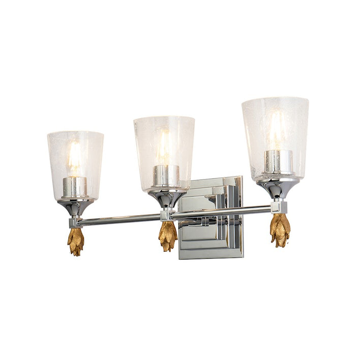 Lucas McKearn Vetiver 3 Light Bath/Vanity, Chrome/Gold F1