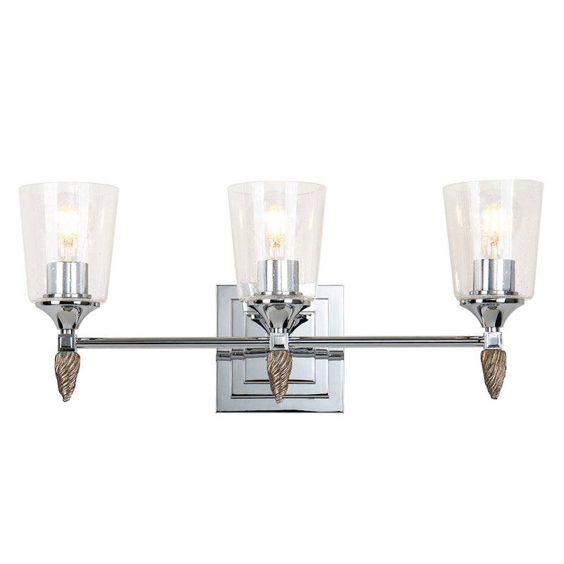 Lucas McKearn Vetiver 3 Light Bath/Vanity, Polished Chrome - BB1022PC-3-F2S