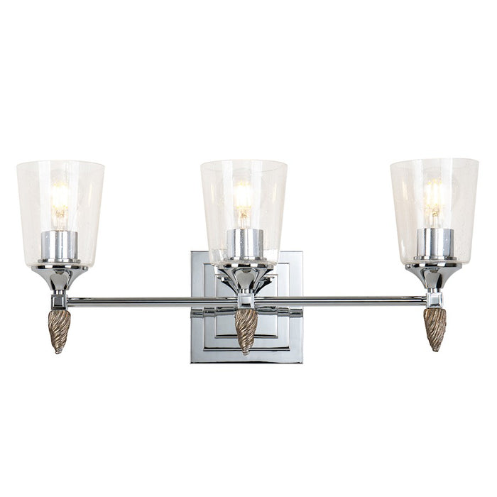 Lucas McKearn Vetiver 3 Light Bath/Vanity, Polished Chrome - BB1022PC-3-F2S