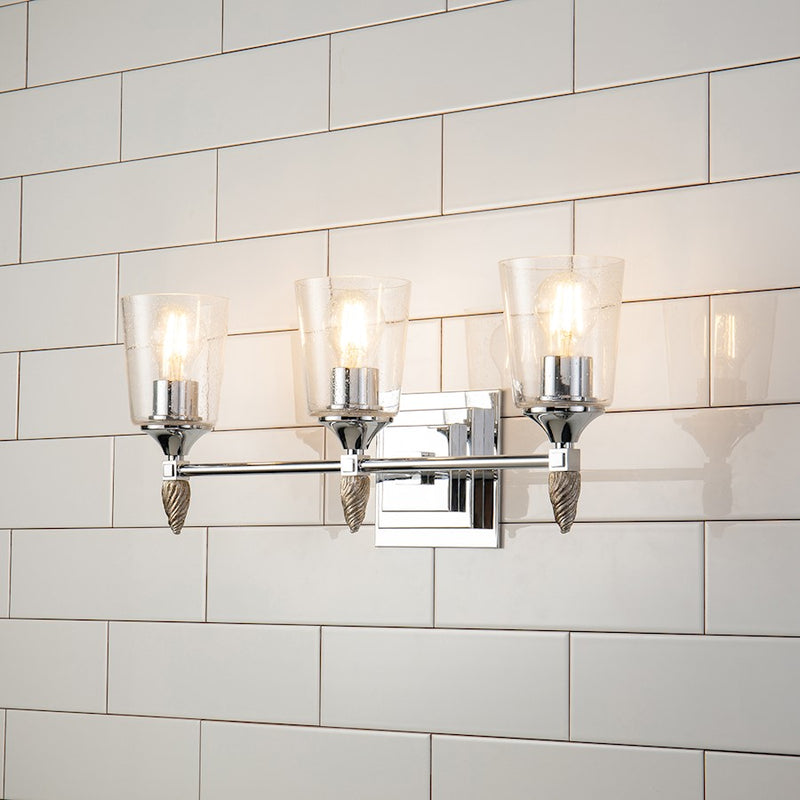 Lucas McKearn Vetiver 3 Light Bath/Vanity, Polished Chrome