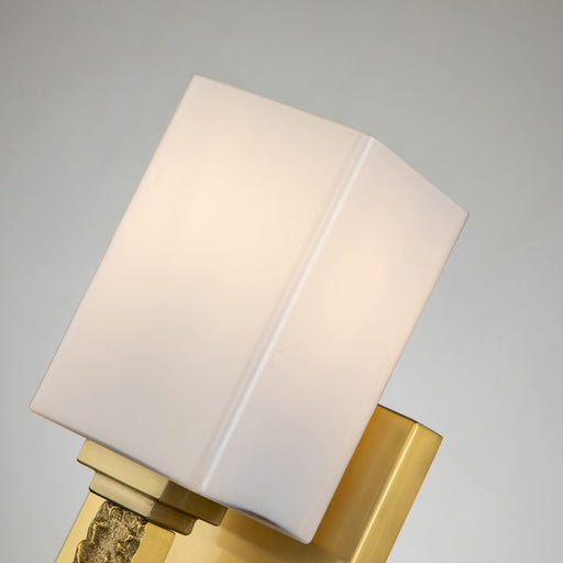 Lucas McKearn Jack 1 Light Bath/Vanity, Aged Brass/Opal