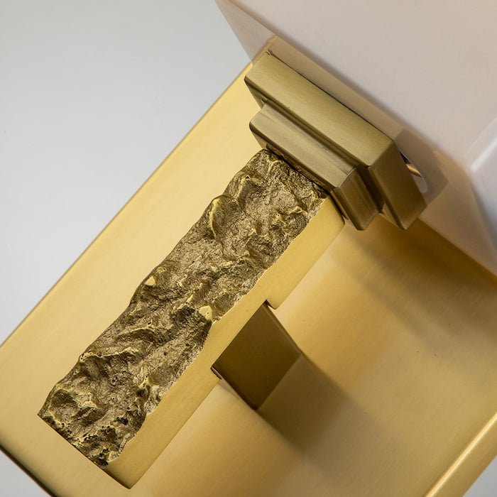Lucas McKearn Jack 1 Light Bath/Vanity, Aged Brass/Opal