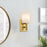 Lucas McKearn Jack 1 Light Bath/Vanity, Aged Brass/Opal