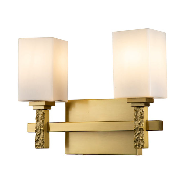 Lucas McKearn Jack 2 Light Bath/Vanity, Aged Brass/Opal - BB1101AGB-2