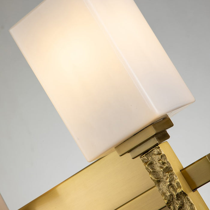 Lucas McKearn Jack 2 Light Bath/Vanity, Aged Brass/Opal
