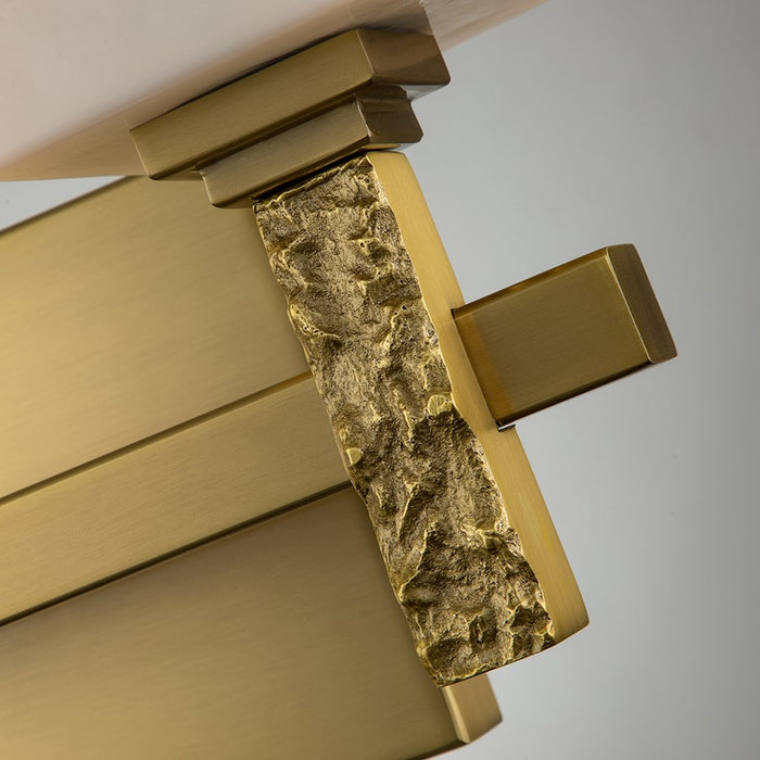 Lucas McKearn Jack 2 Light Bath/Vanity, Aged Brass/Opal