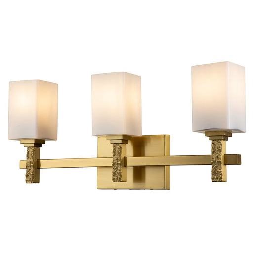 Lucas McKearn Jack 3 Light Bath/Vanity, Aged Brass/Opal - BB1101AGB-3
