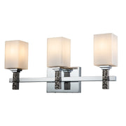 Lucas McKearn Jack 3 Light Bath/Vanity, Polished Chrome/Opal - BB1101PC-3