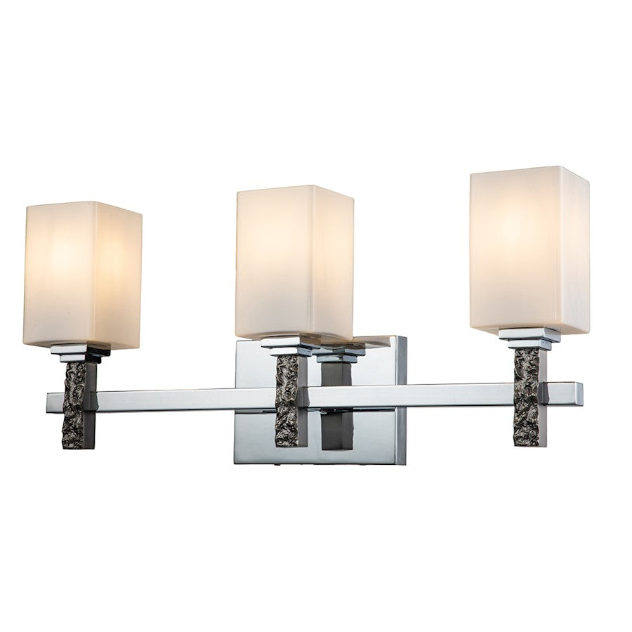 Lucas McKearn Jack 3 Light Bath/Vanity, Polished Chrome/Opal - BB1101PC-3