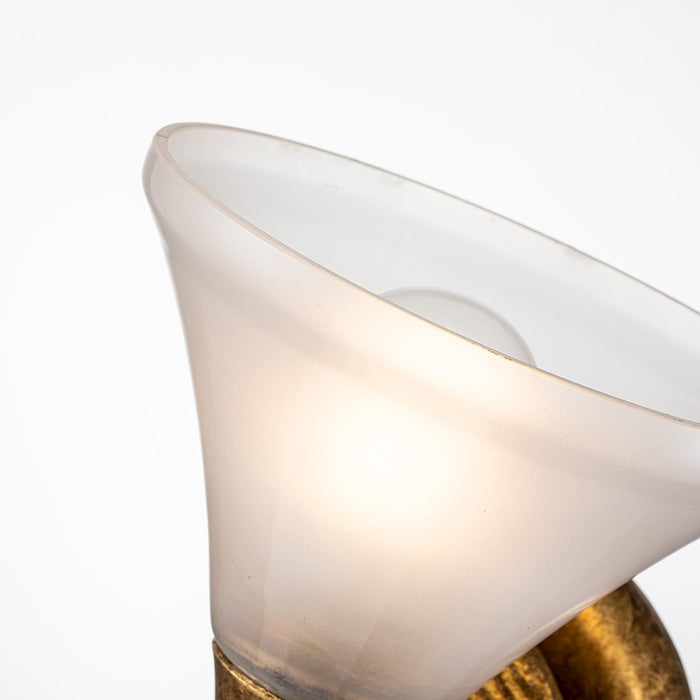 Lucas McKearn Lemoine 1 Light Bath/Vanity, Gold Leaf/Clear Etched