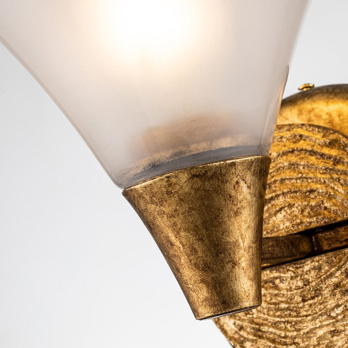 Lucas McKearn Lemoine 1 Light Bath/Vanity, Gold Leaf/Clear Etched